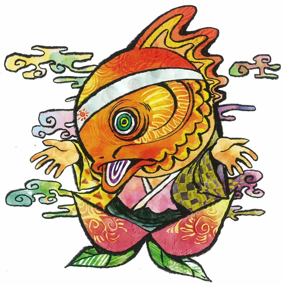 キャラクターイラスト学生コンテスト 優秀賞「ももた魚う(ももたぎょう)」